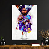 LeBron James 'King' Lakers Tribute Basketball Poster